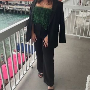 High waisted wide leg pants